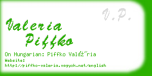 valeria piffko business card